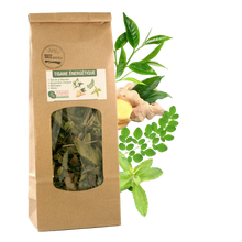 Charger l'image dans la galerie, Tisane « Énergétique » (thé, gingembre-mangue, morongue), sachet 30g
